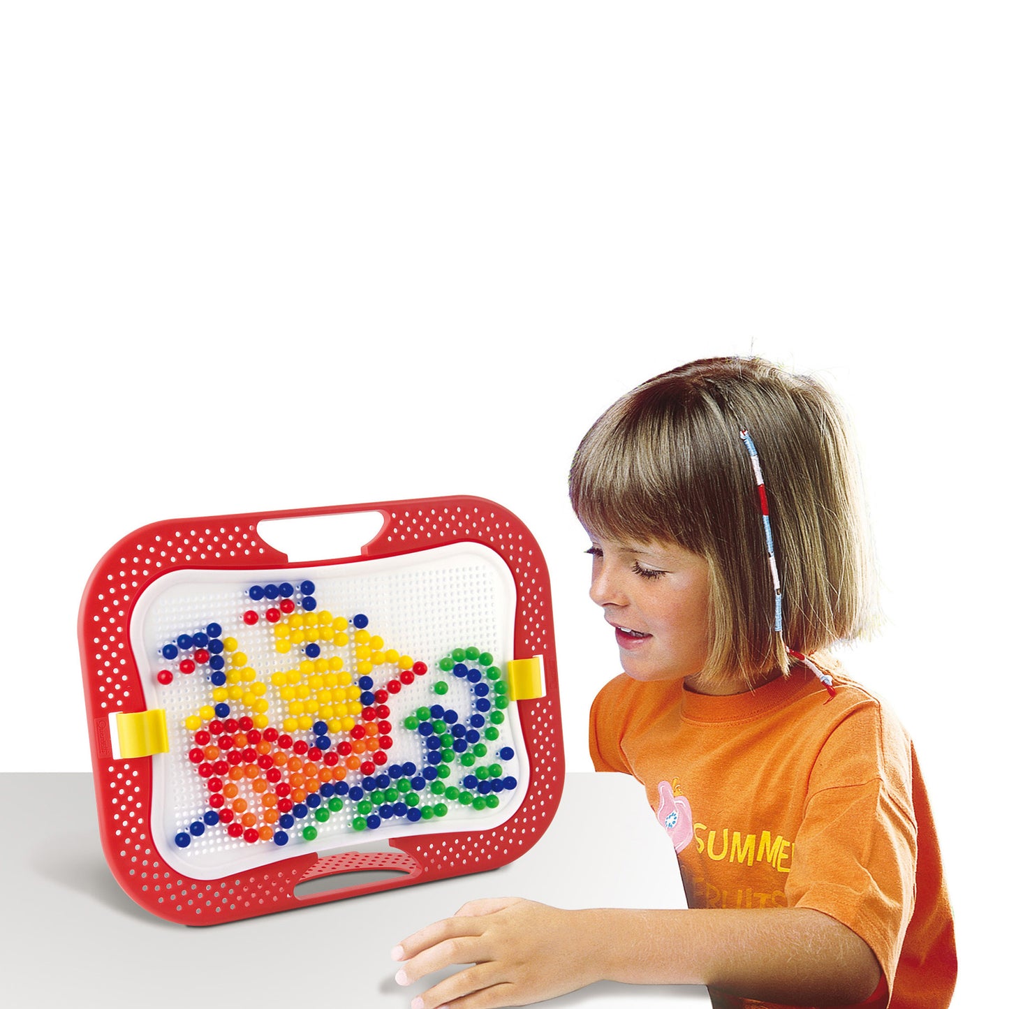 Quercetti FantaColor Portable Design Mosaic Pegboard Set for Kids