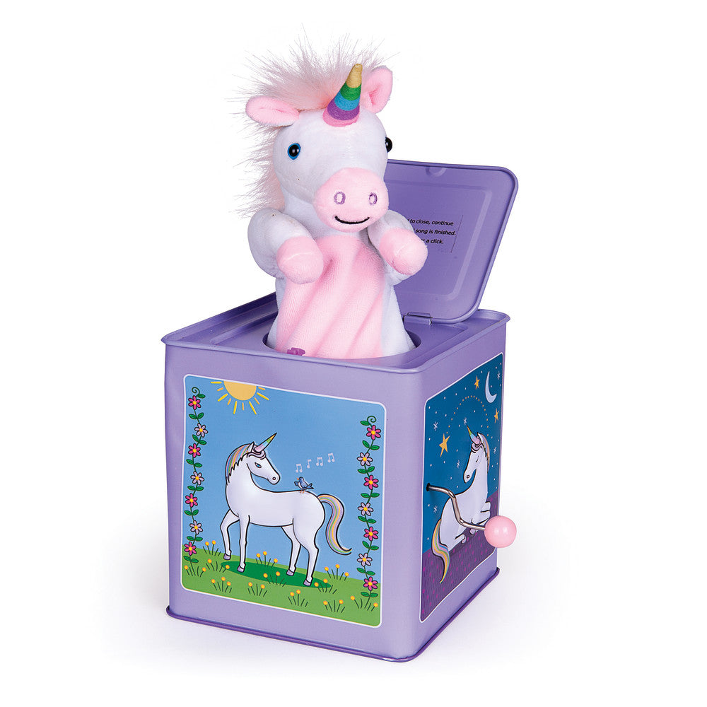 Jack Rabbit Creations Unicorn Musical Jack in The Box Toy - Colorful