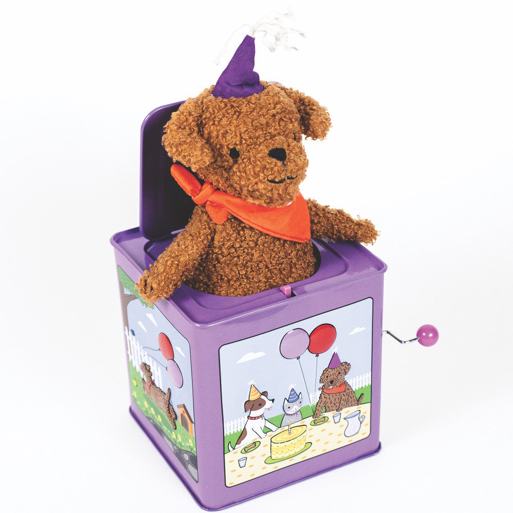 Jack Rabbit Creations Birthday Puppy Musical Jack-in-the-Box Toy