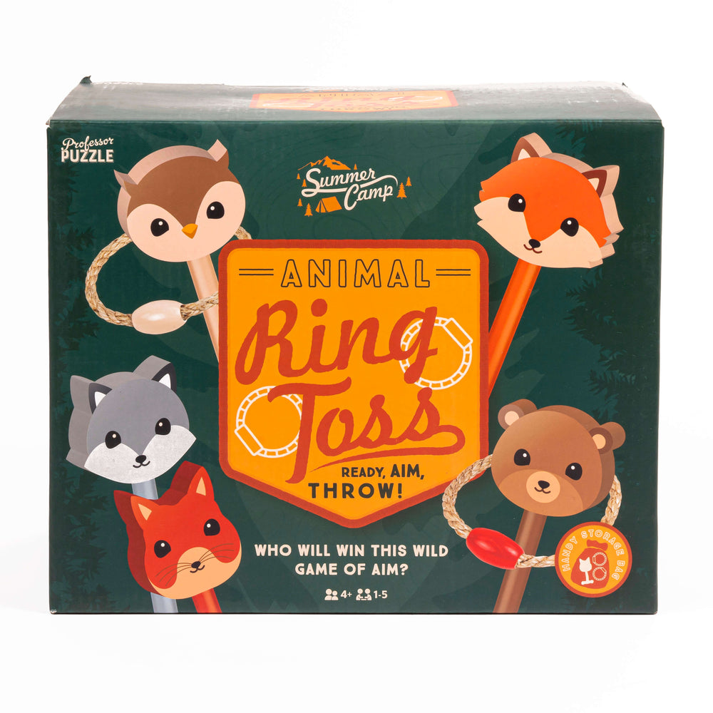 Jungle Jamboree Animal Ring Toss Game with Colorful Safari Creatures