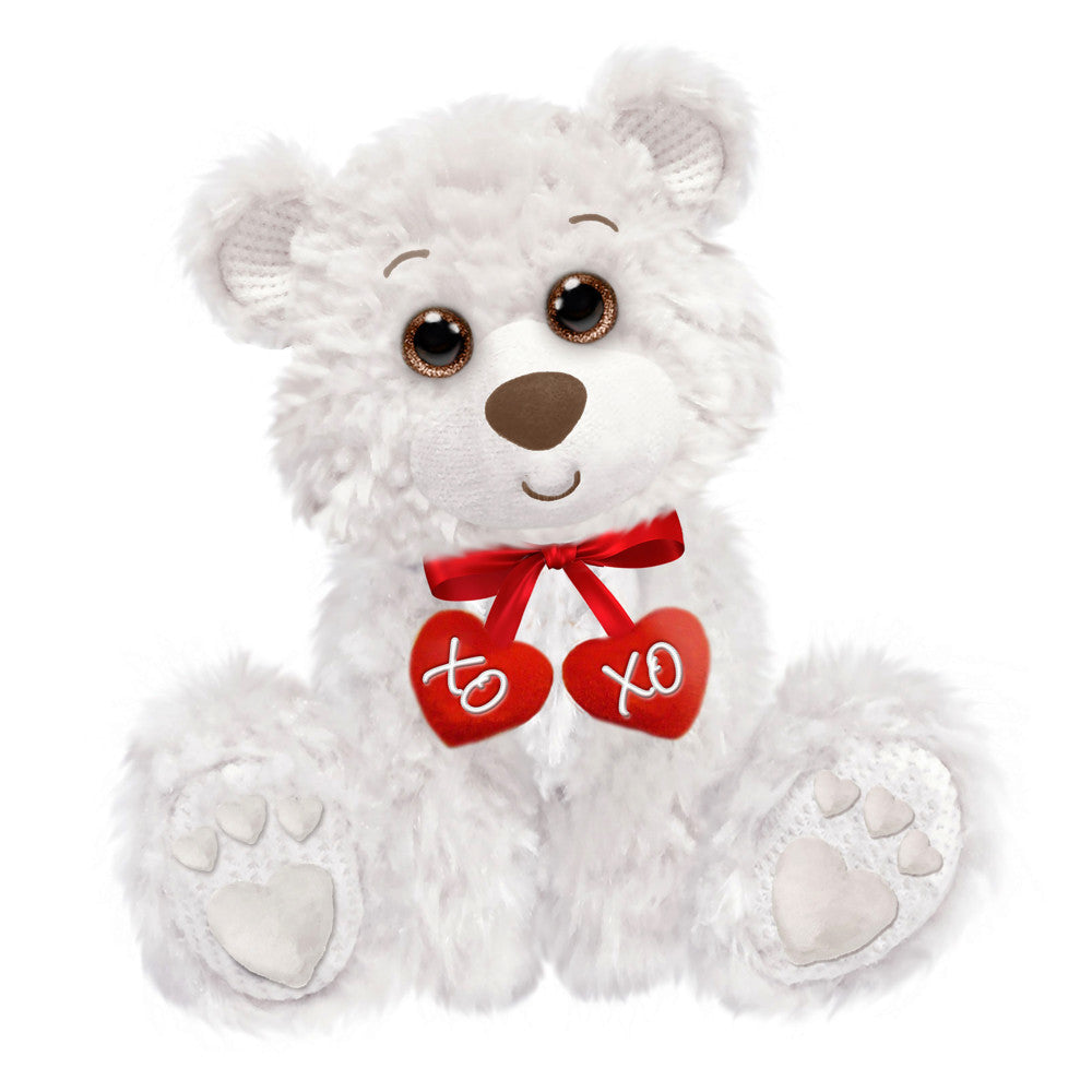 First and Main 10 Inch Valentine Bear - Willoughby with Red Bow