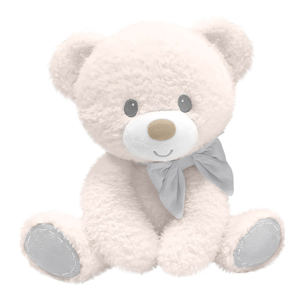 First and Main 10 inch Ivory Tumbles Bear Plush - Embroidered Features