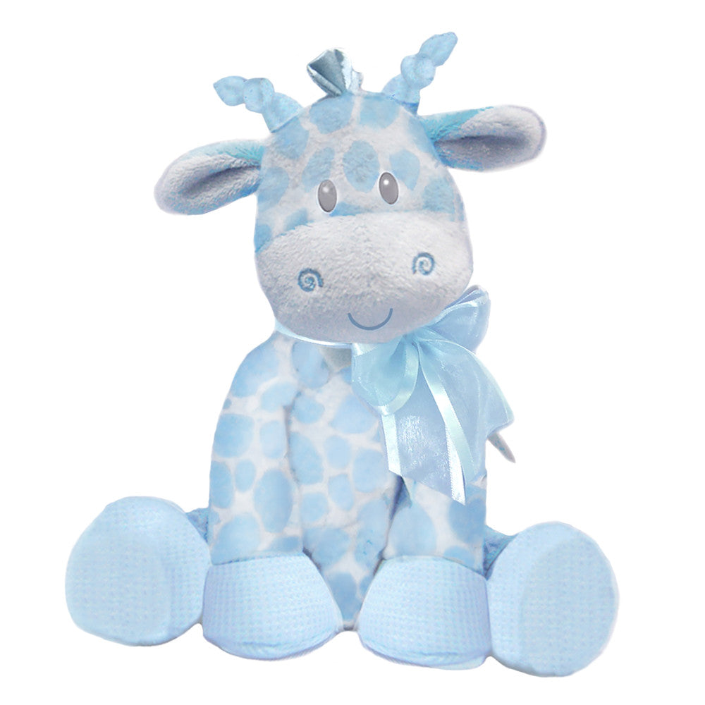 First and Main Jingles 11 inch Plush Sitting Giraffe - Blue