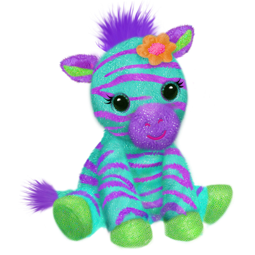 First and Main FantaZOO 10 Inch Plush Zena Zebra - Cuddly Stuffed Animal