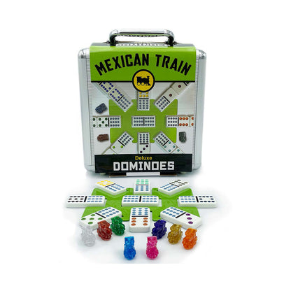 Mexican Train Deluxe Dominoes Set by University Games