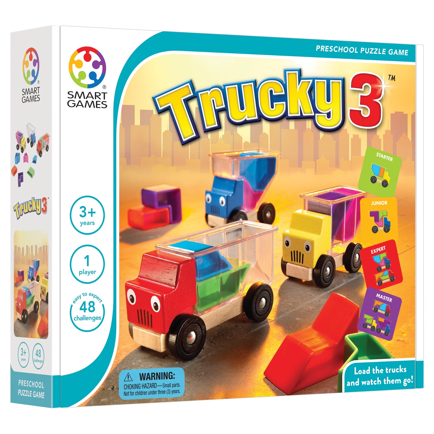 SmartGames Trucky 3 Wooden Puzzle Game - Single Player