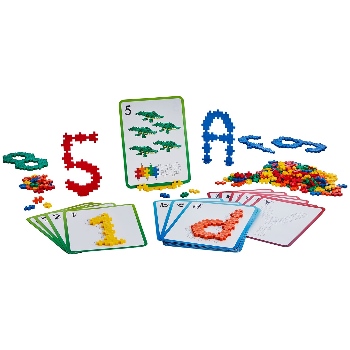 Plus-Plus Learn to Build Set - ABCs & 123s Educational Building Blocks