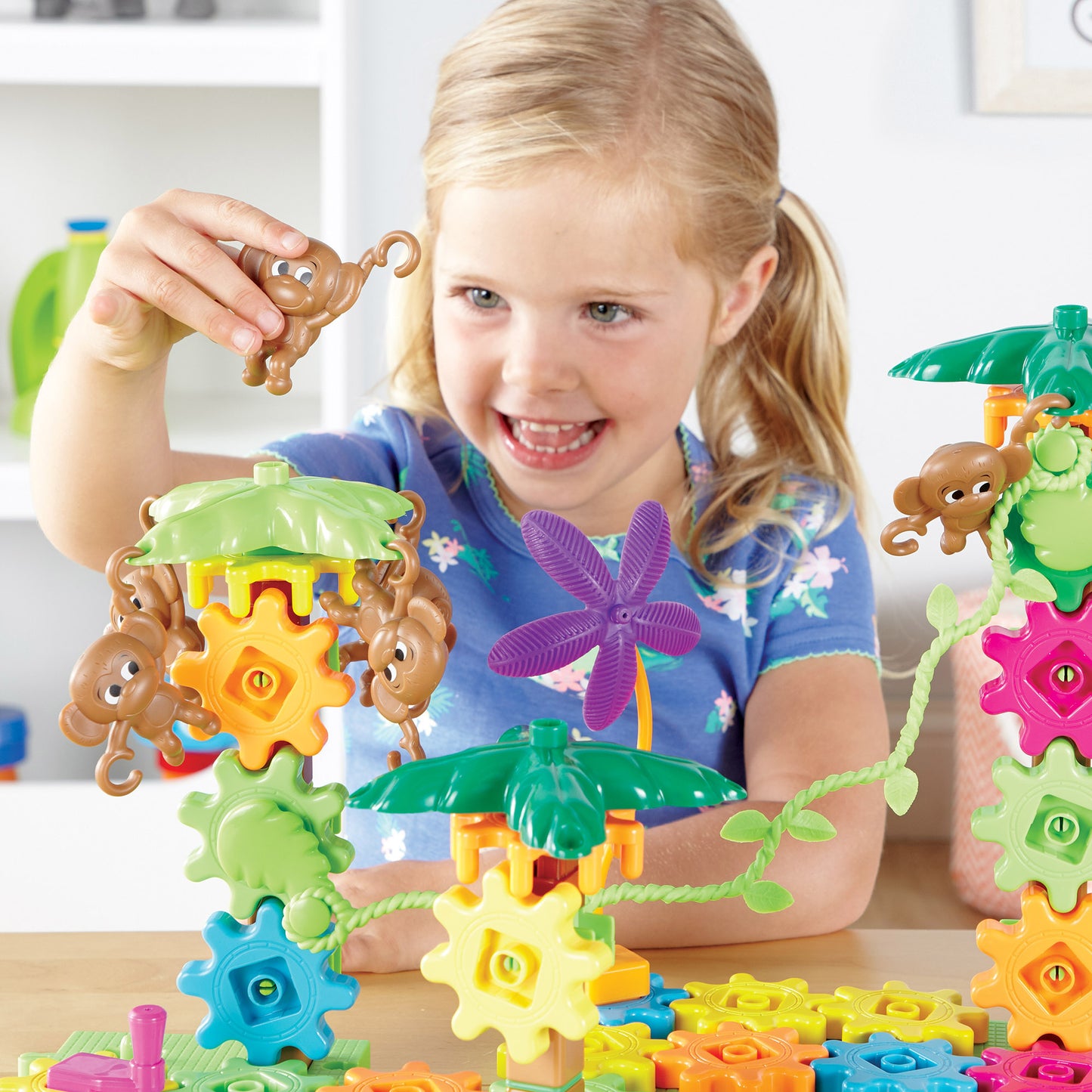 Learning Resources Gears! Gears! Gears! Movin' Monkeys 103-Piece Building Set