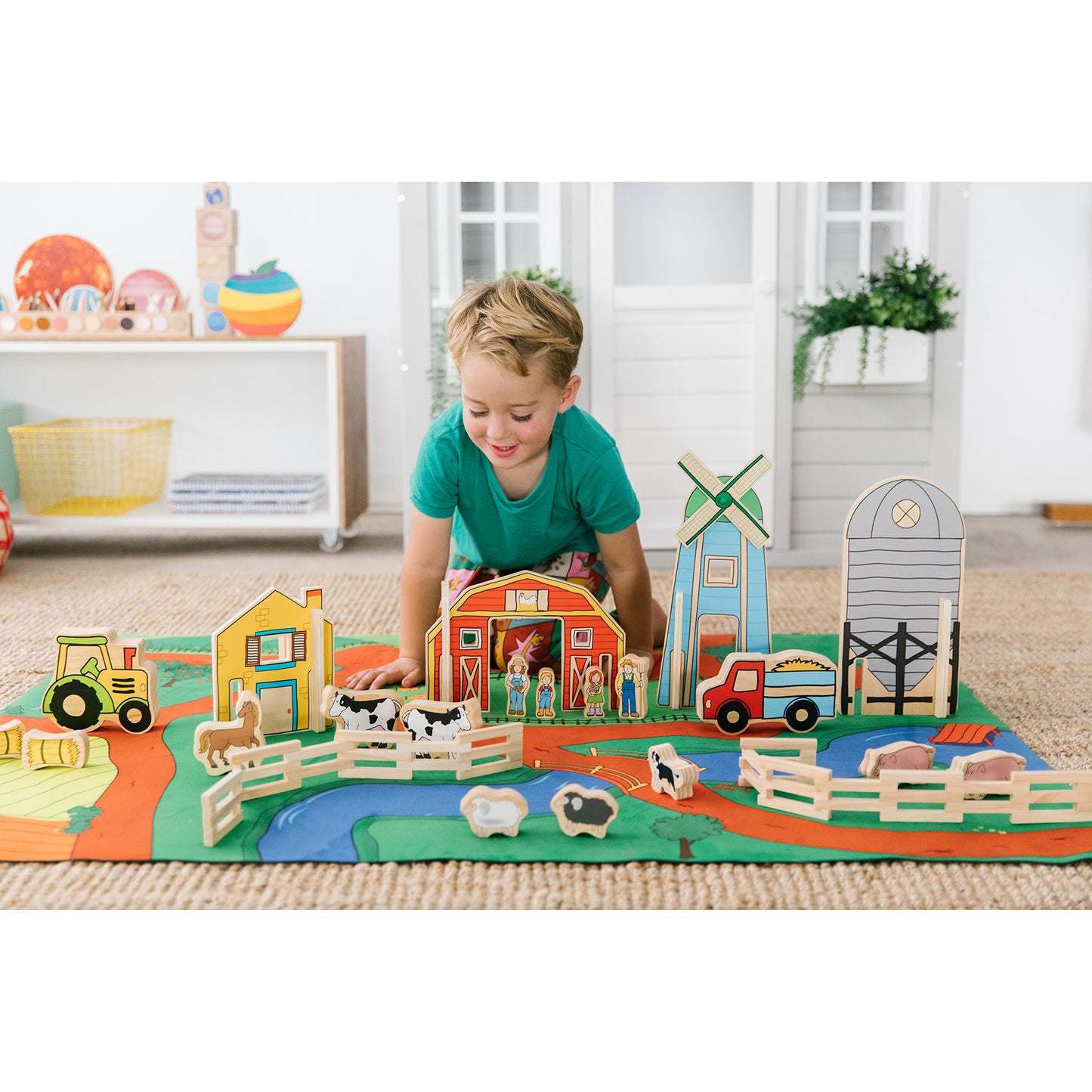 The Freckled Frog Farm-Themed Play Mat for Kids