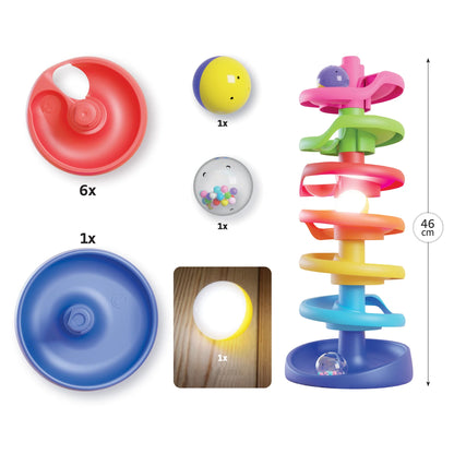 Quercetti Spiral Tower Brightball - Colorful Sensory Playset