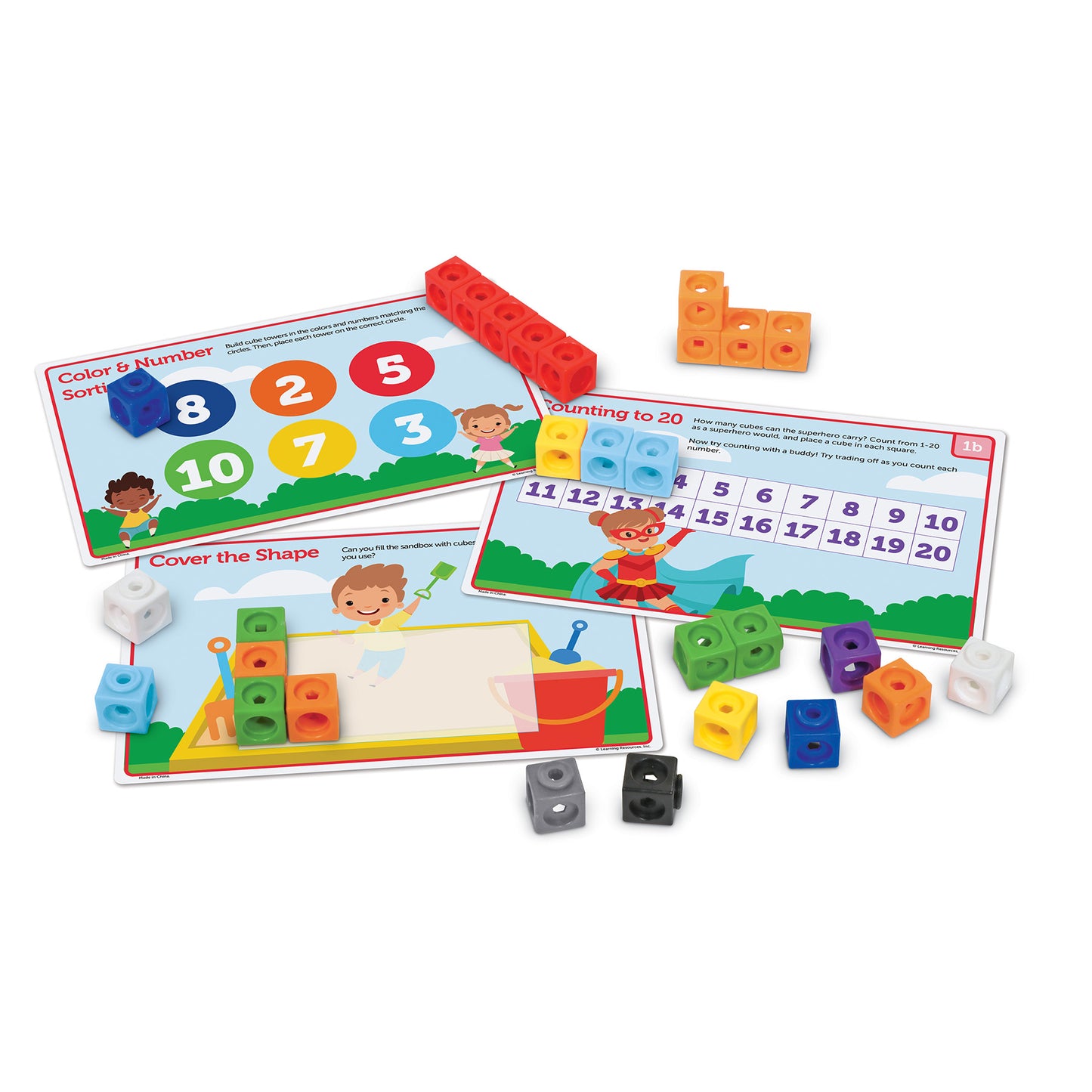 Learning Resources Mathlink Cubes - Preschool Math Activity Set - 100 Pieces