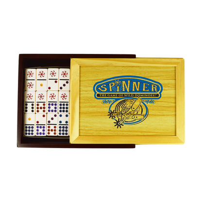 Spinner Wild Dominoes Game by Front Porch Classics