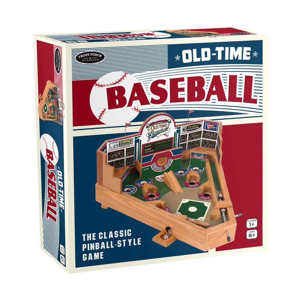 Front Porch Classics Old-Time Wooden Pinball-Style Baseball Game