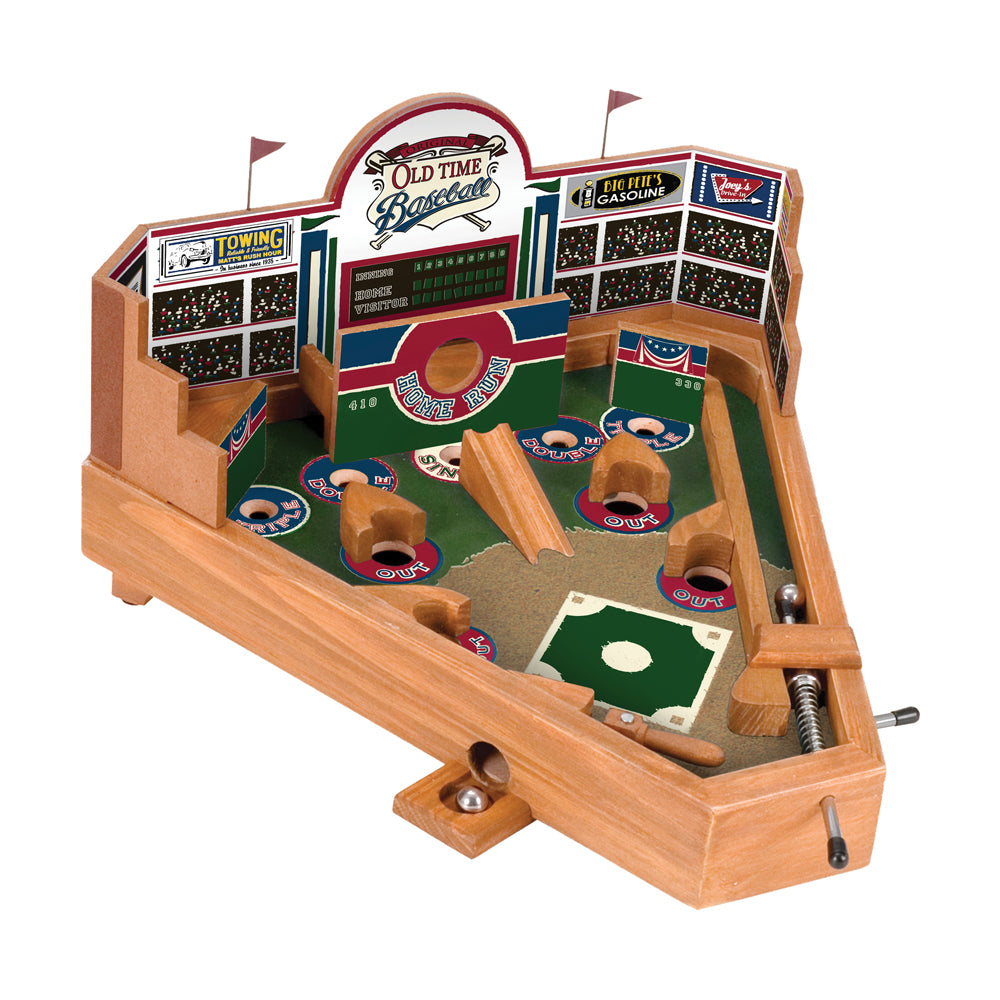 Front Porch Classics Old-Time Wooden Pinball-Style Baseball Game