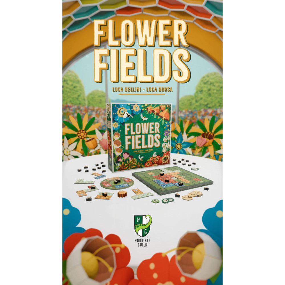 Horrible Guild: Flower Fields - Tile Placement Board Game, Ages 8+, 1-4 Players