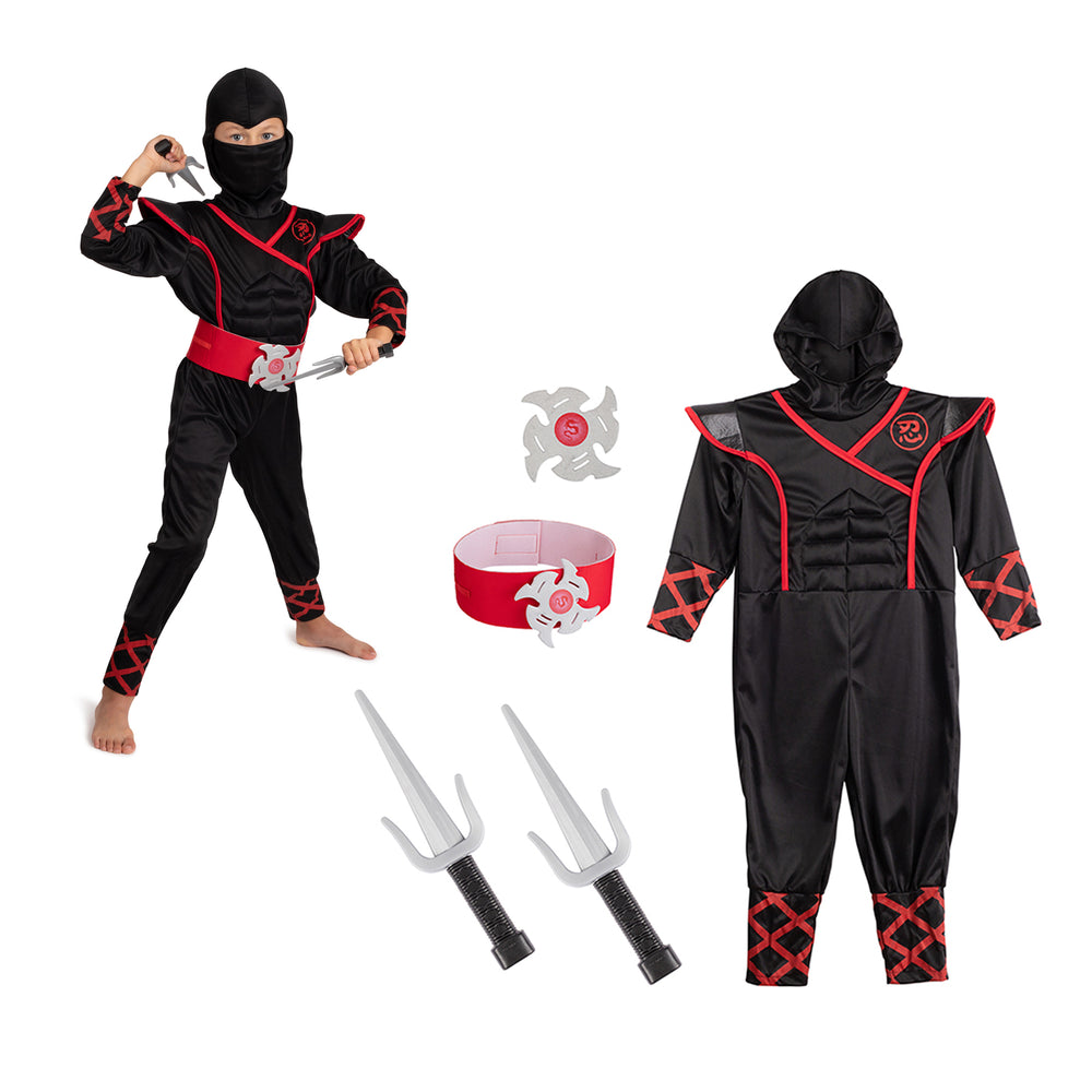 BORN TOYS Ultimate Ninja Warrior Costume Set - Complete Dress-Up Play Kit