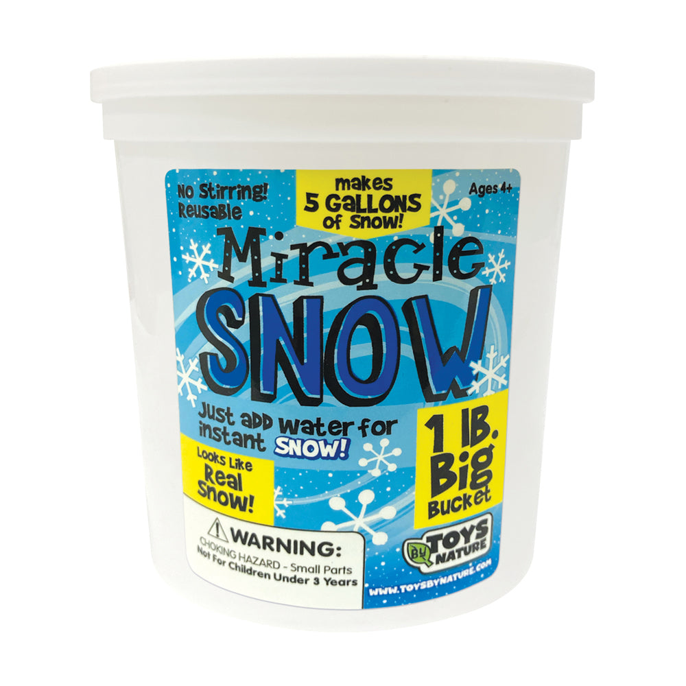 Toys By Nature Miracle Snow Instant Snow Kit ‚Äì 1lb Big Bucket