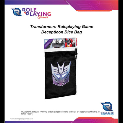 Renegade Game Studios Transformers RPG Decepticon Dice Bag