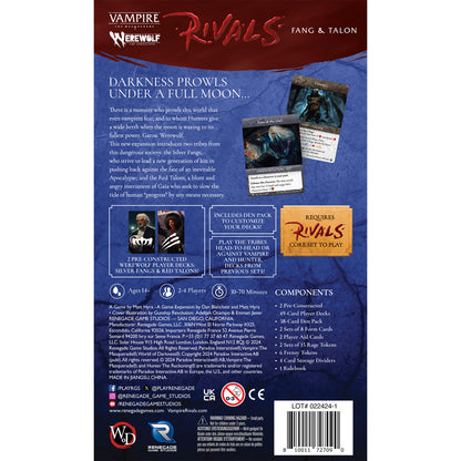 Renegade Game Studios: Vampire: The Masquerade Rivals Expandable Card Game, Ages 14+