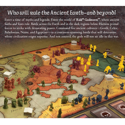 Renegade Game Studios: Risk: Godstorm -  Command 5 Ancient Cultures! Board Game, Ages 10+, 2-5 Players