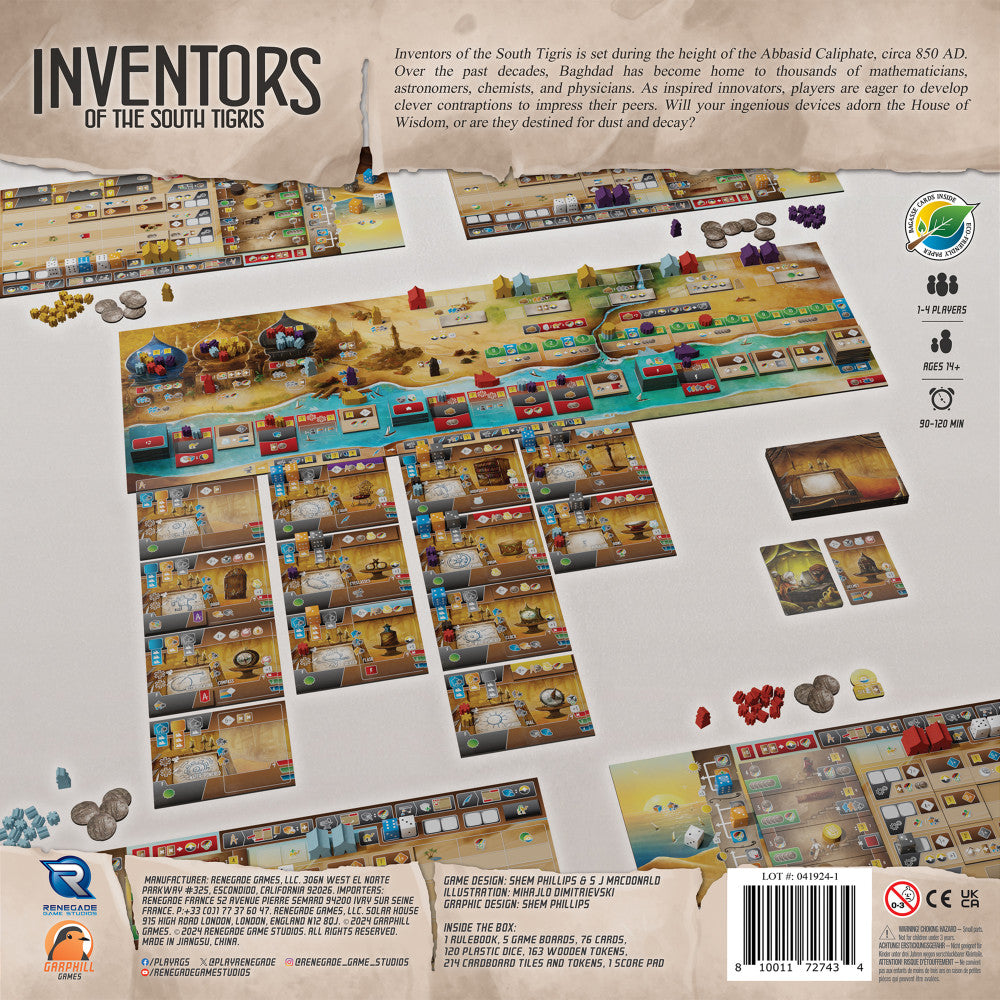 Renegade Game Studios: Inventors Of The South Tigris - Stand-Alone Strategy Game, Ages 14+, 1 -4 Players