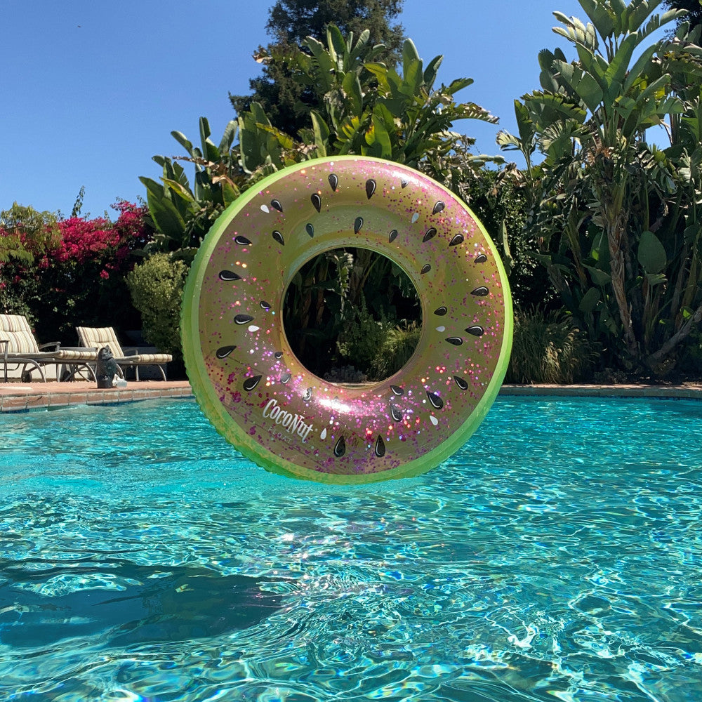 CocoNut Float Watermelon Glitter 42" Inflatable Pool Ring