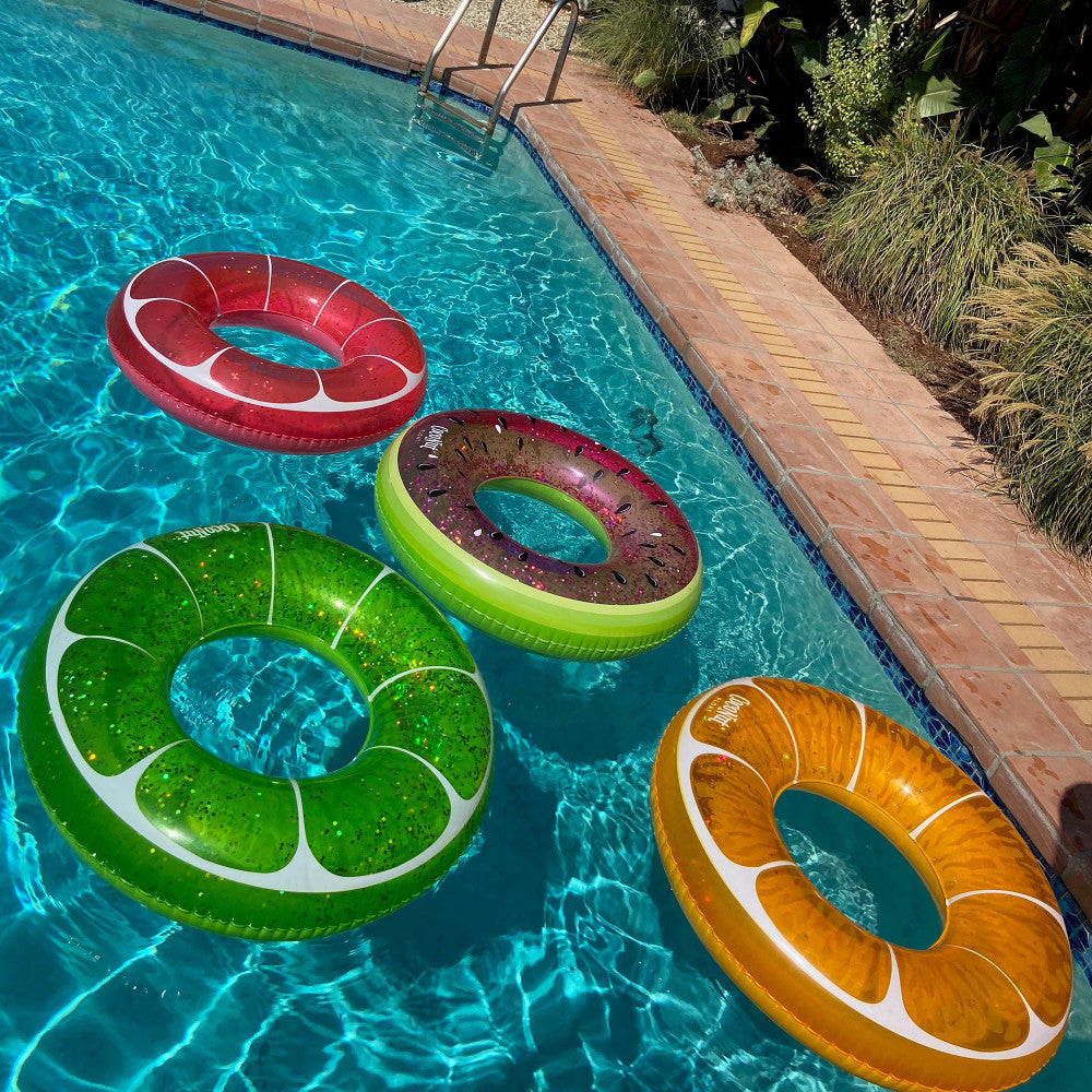 CocoNut Float Watermelon Glitter 42" Inflatable Pool Ring