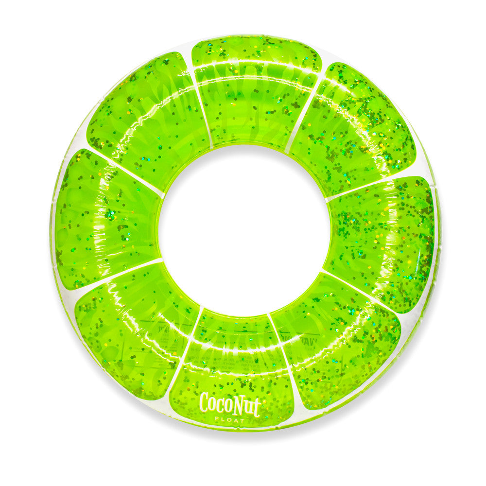 CocoNut Outdoor Lime Green Glitter 42" Inflatable Pool Ring Float