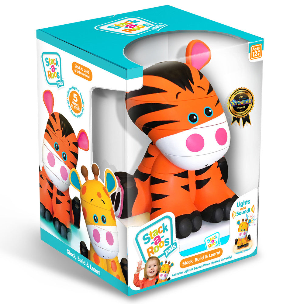 Stack-a-Roos Pals: Baby Tiger - Interactive Stacking Toy