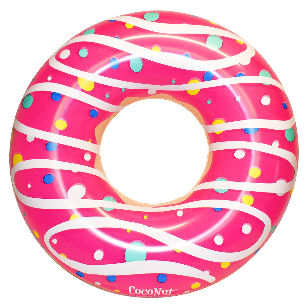 CocoNut Float Pink Sprinkled & Glazed Donut 48" Inflatable Pool Ring