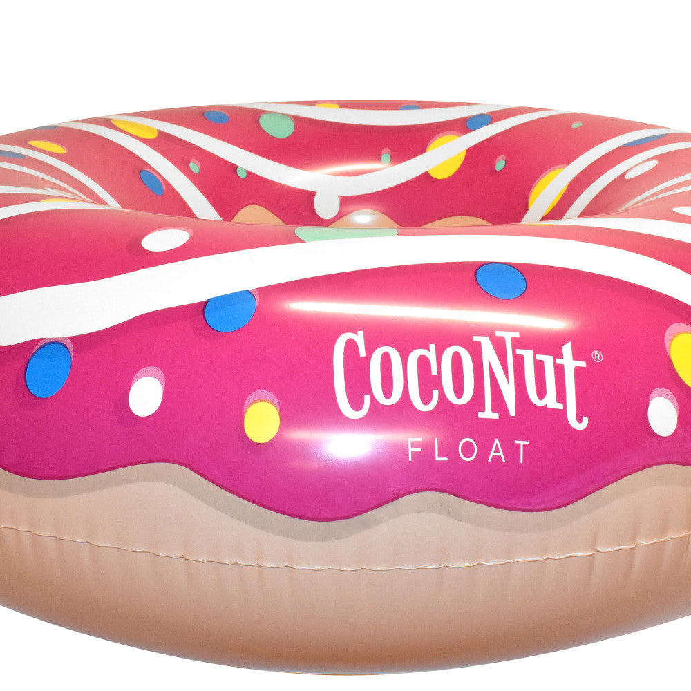 CocoNut Float Pink Sprinkled & Glazed Donut 48" Inflatable Pool Ring