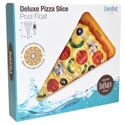 CocoNut Float Deluxe Pizza Slice Inflatable Pool Lounge - 74x44 Inches