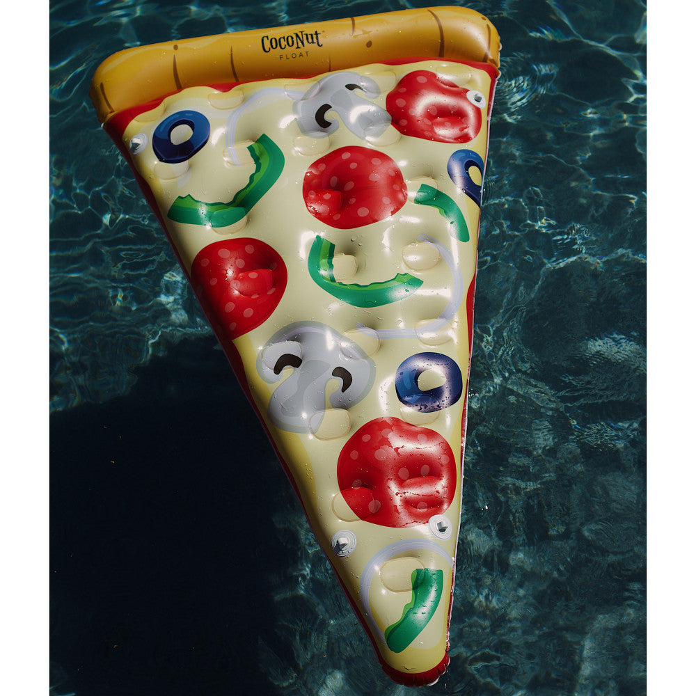 CocoNut Float Deluxe Pizza Slice Inflatable Pool Lounge - 74x44 Inches