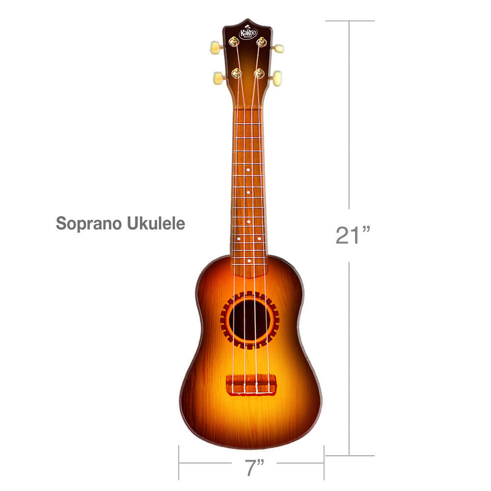 KaKo'o Sunburst 21" Professional Wooden Ukulele Set