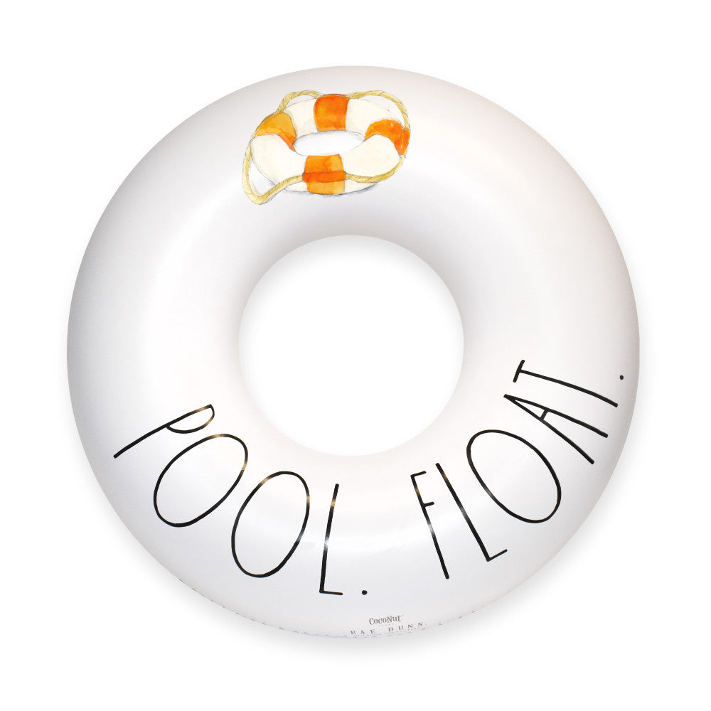 Rae Dunn 48" CocoNut Inflatable Pool Ring Float - Durable, Anti-Leak Design