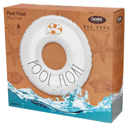 Rae Dunn 48" CocoNut Inflatable Pool Ring Float - Durable, Anti-Leak Design