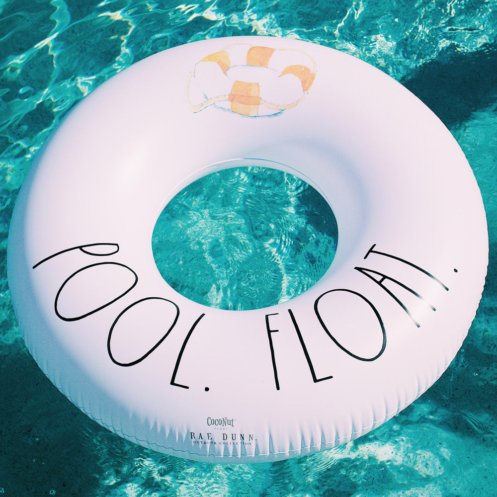 Rae Dunn 48" CocoNut Inflatable Pool Ring Float - Durable, Anti-Leak Design