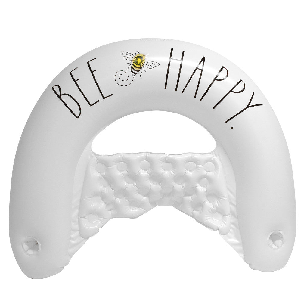 Rae Dunn Bee Happy Chair Lounger Pool Float - 55"x36"