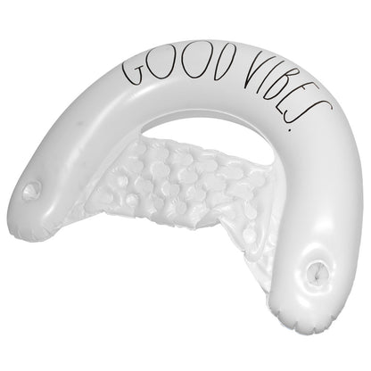 Rae Dunn Good Vibes 55"x36" Pool Chair Lounger - Water & Pool Inflatable Float