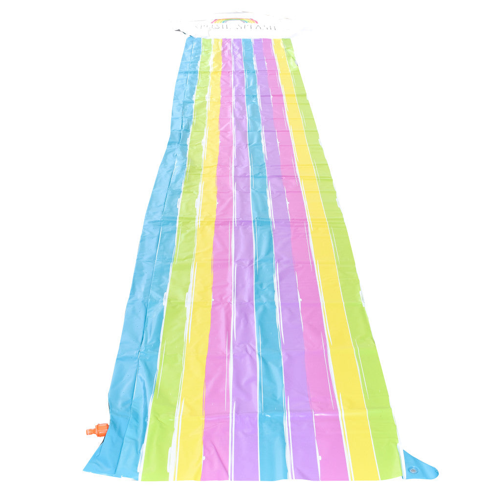 Rae Dunn Rainbow Slide & Ride - 16 Foot Water Slide with Sprinkler