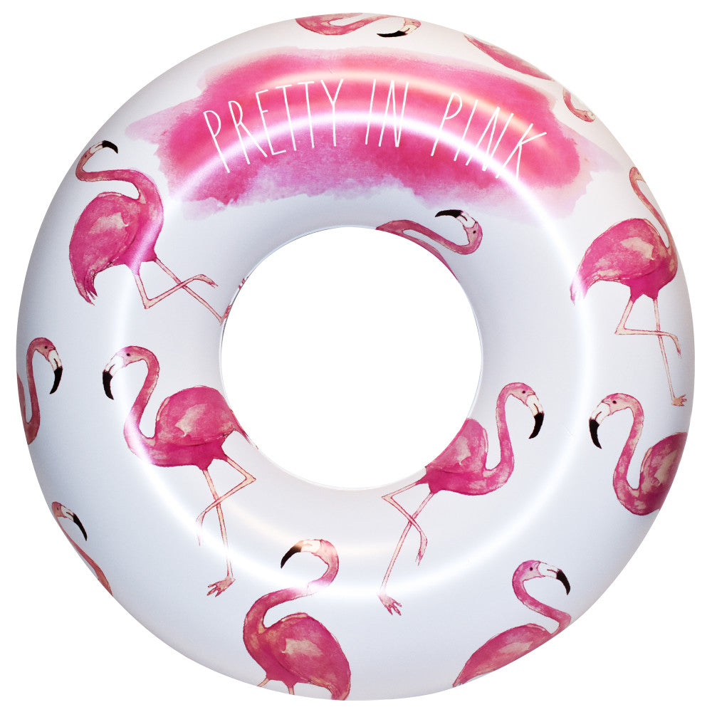 Rae Dunn Jumbo 48" Flamingo Ring Float - Durable Inflatable Pool Tube