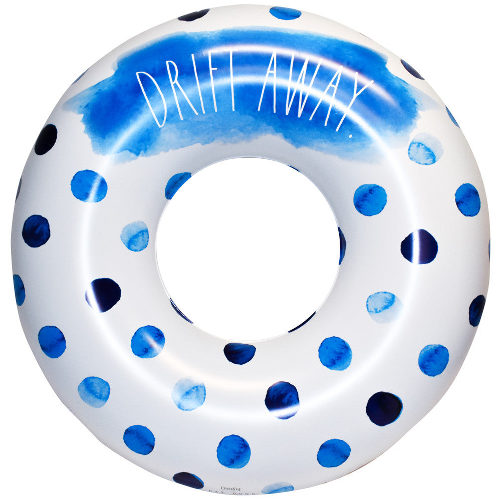 Rae Dunn Drift Away 48" Indigo Polka Dot Jumbo Pool Ring Float