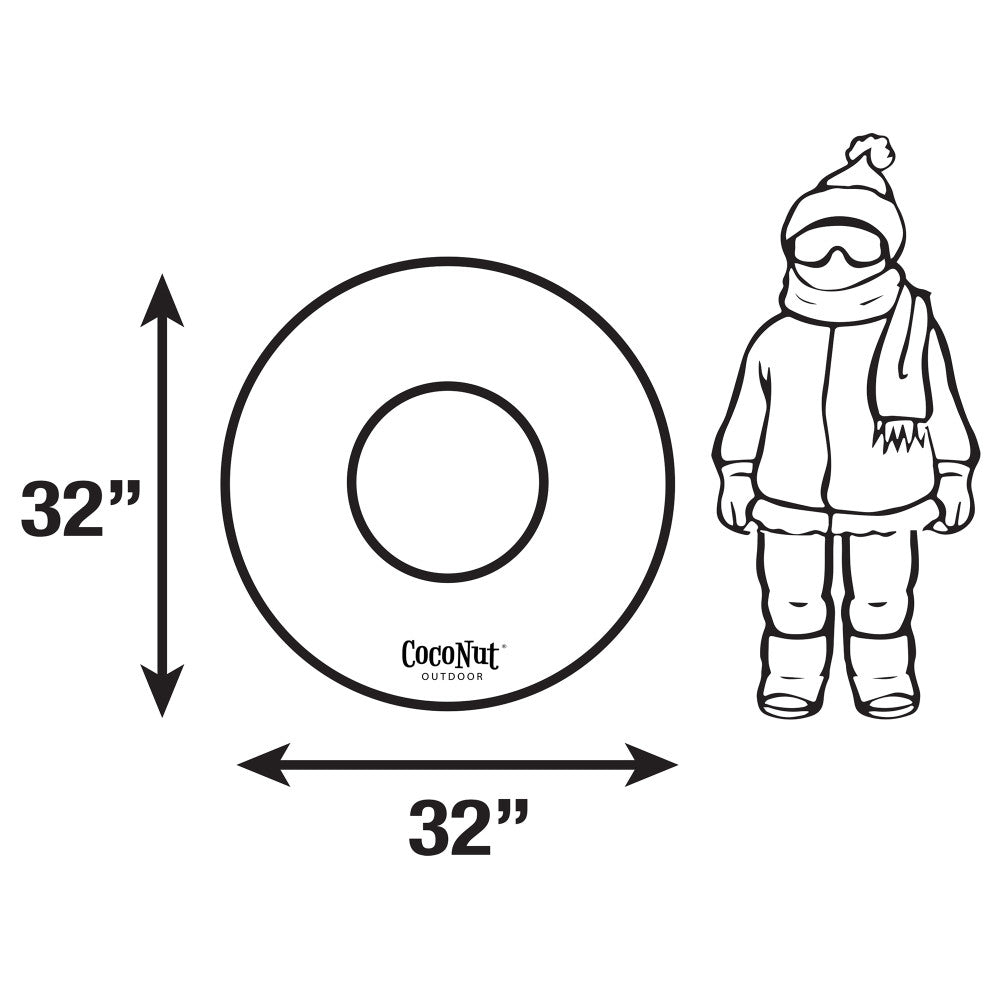 CocoNut Outdoor: Snow Day Bear & Penguin - 32" Junior Snow Tube