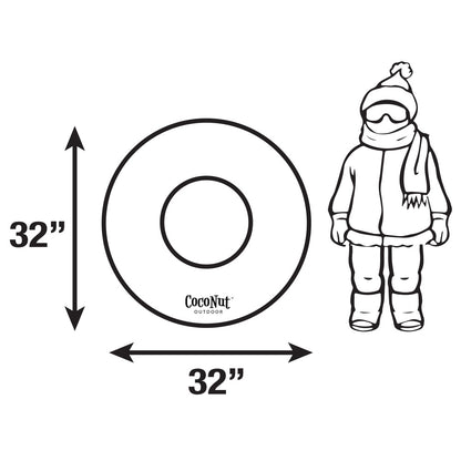 CocoNut Outdoor: Snow Day Bear & Penguin - 32" Junior Snow Tube