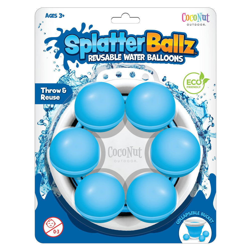 CocoNut Outdoor SplatterBallz Magnetic Water Balloon Battle Kit - Blue, Outdoor Games for Kids 5+