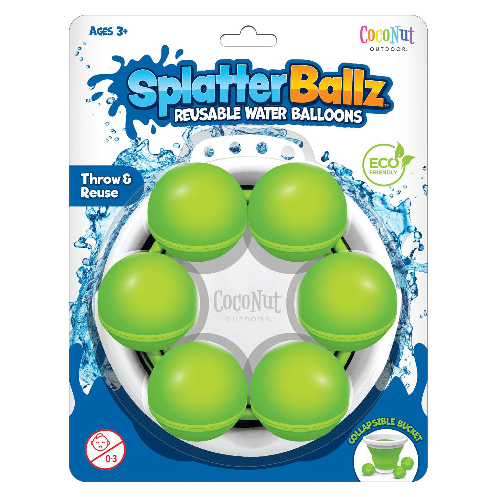 CocoNut Outdoor SplatterBallz Magnetic Water Balloon Battle Kit - Green, Outdoor Games for Kids 5+