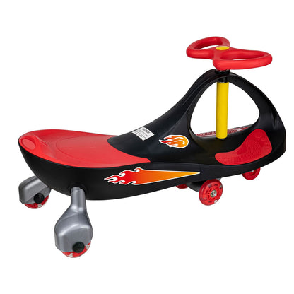 Alex: Lightning Glow Rider - Black & Red - Inertia & Movement Powered Ride-On Toy