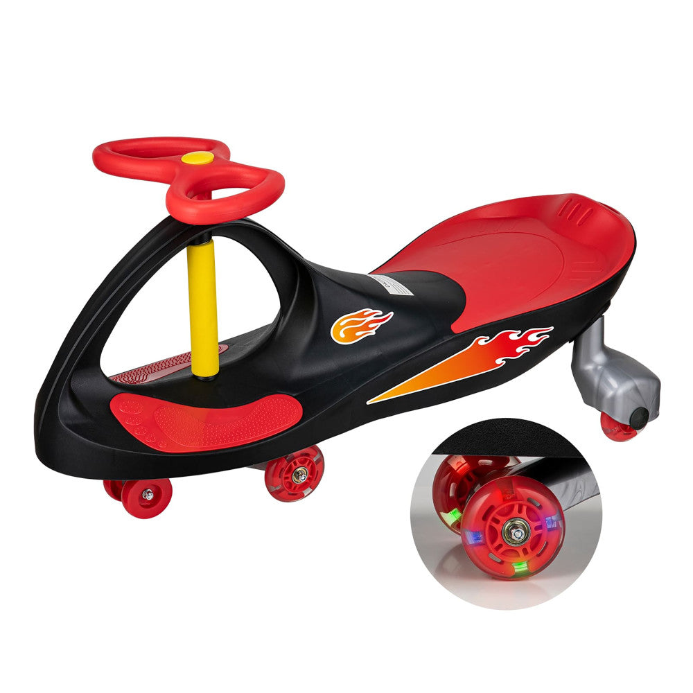 Alex: Lightning Glow Rider - Black & Red - Inertia & Movement Powered Ride-On Toy