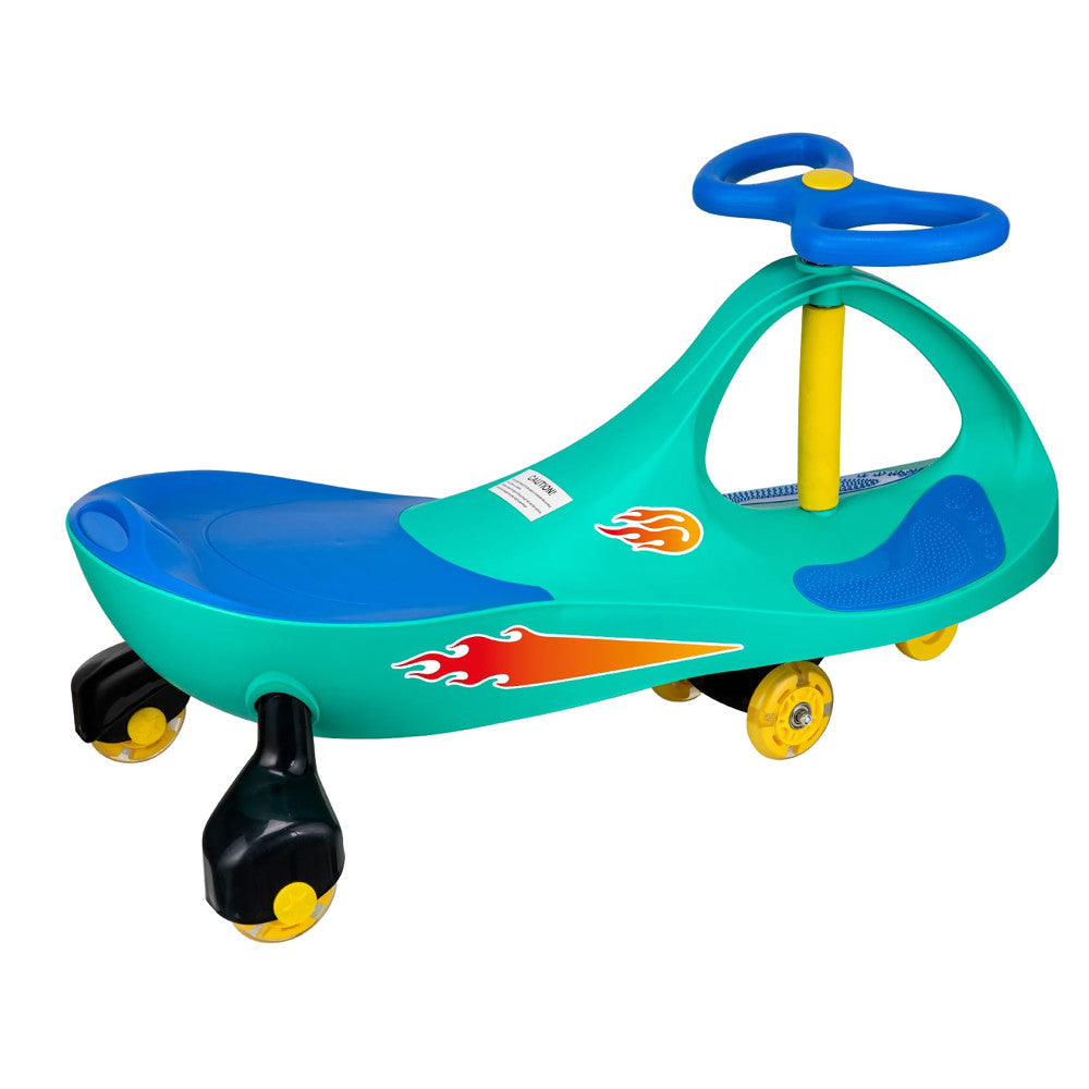 Alex: Lightning Glow Rider - Teal & Blue - Inertia & Movement Powered Ride-On Toy