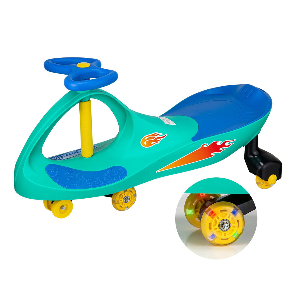 Alex: Lightning Glow Rider - Teal & Blue - Inertia & Movement Powered Ride-On Toy